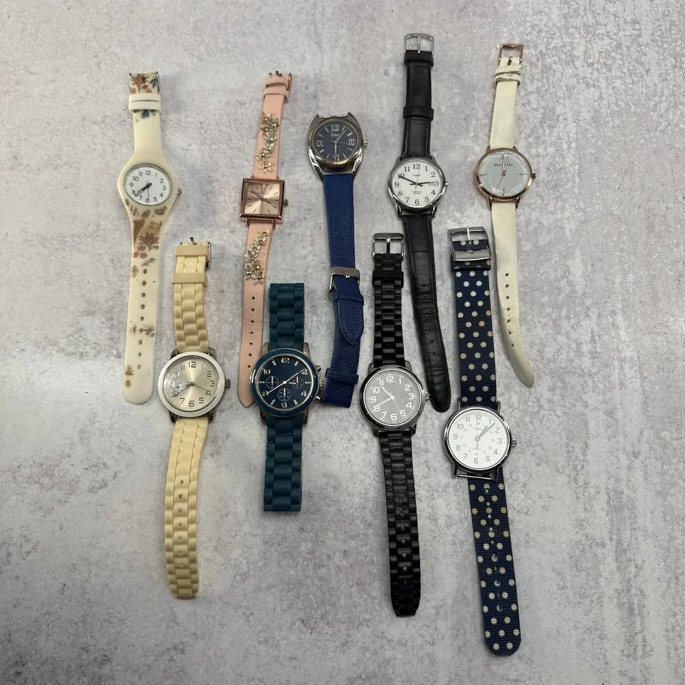 Bundle of 9 Watches Untested‎ - TimeX, Juicy Couture, Accutime, Xhilaration